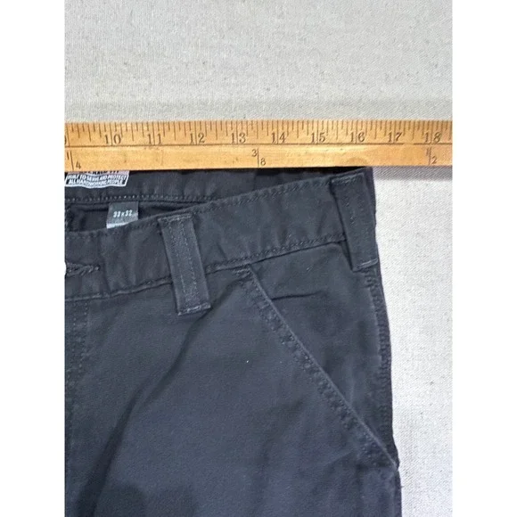 Carhartt Men's 33 Black Pants Rugged Relaxed Canvas‎ Work Wear Outdoor - Picture 3 of 9